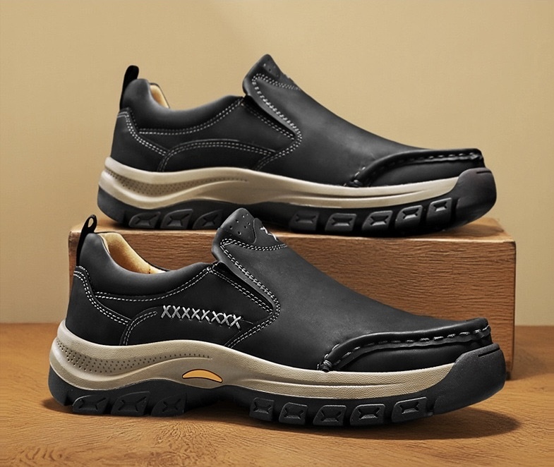 ⏰Last Day! 45% OFF 🔥HIKER®Men's Genuine Leather Outdoor Waterproof Orthopedic Walking Shoes