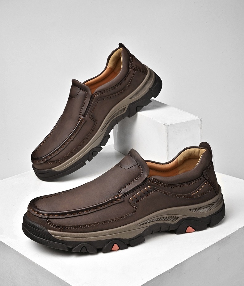 ⏰Last Day! 45% OFF 🔥HIKER®Men's Genuine Leather Outdoor Waterproof Orthopedic Walking Shoes