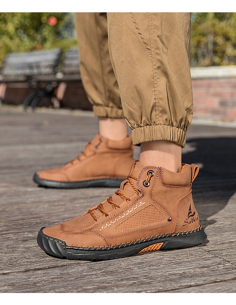 ⏰Last Day! 45% OFF 🔥HIKER®Men's Genuine Leather Outdoor Waterproof Orthopedic Walking Shoes