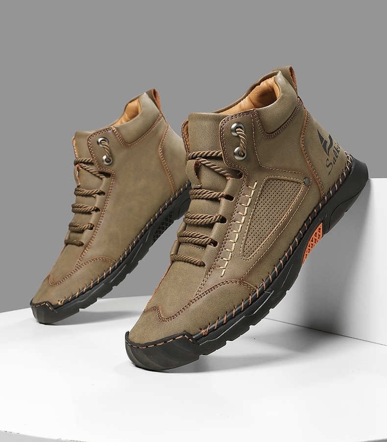 ⏰Last Day! 45% OFF 🔥HIKER®Men's Genuine Leather Outdoor Waterproof Orthopedic Walking Shoes