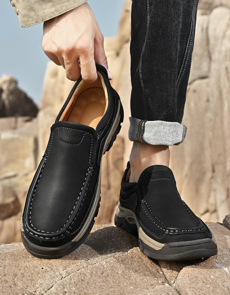 ⏰Last Day! 45% OFF 🔥HIKER®Men's Genuine Leather Outdoor Waterproof Orthopedic Walking Shoes