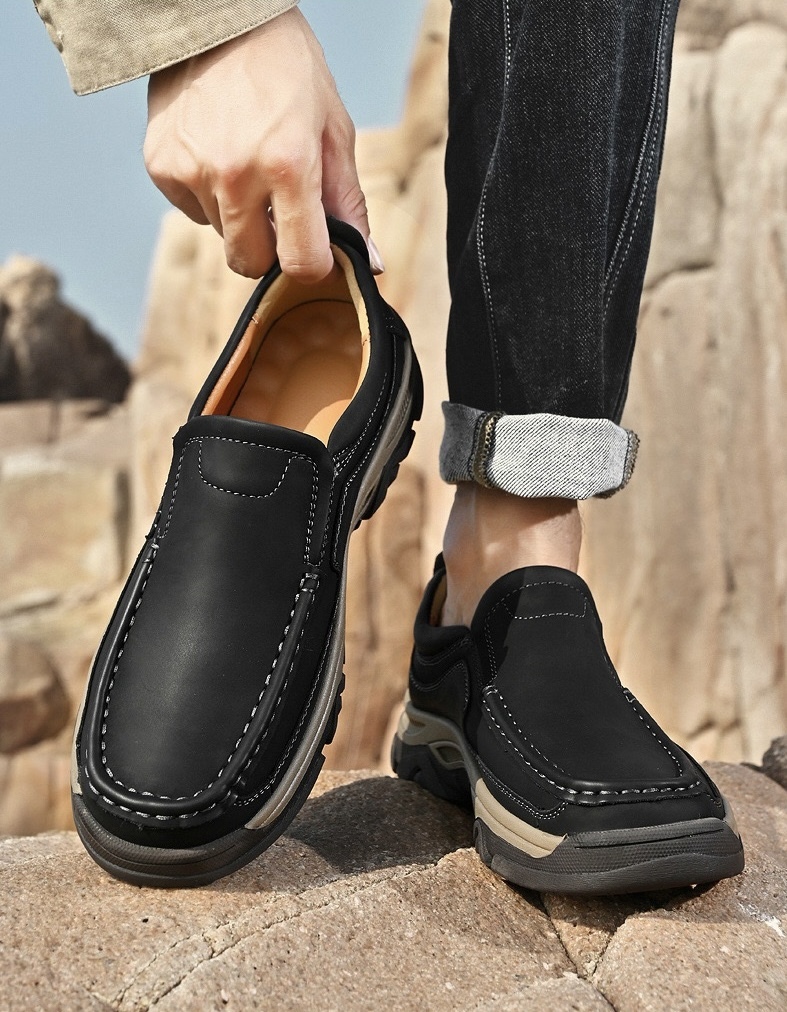 ⏰Last Day! 45% OFF 🔥HIKER®Men's Genuine Leather Outdoor Waterproof Orthopedic Walking Shoes