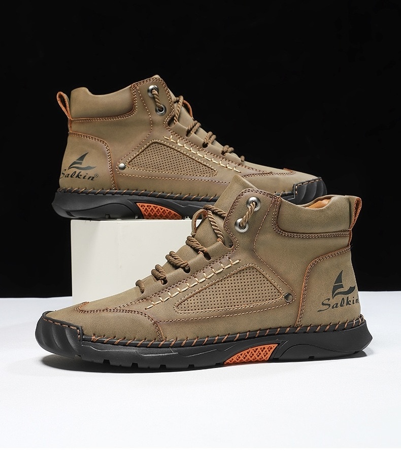 ⏰Last Day! 45% OFF 🔥HIKER®Men's Genuine Leather Outdoor Waterproof Orthopedic Walking Shoes