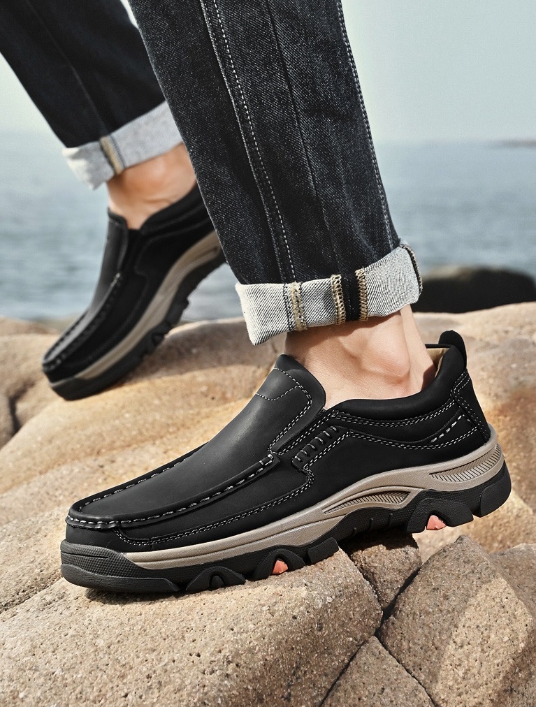 ⏰Last Day! 45% OFF 🔥HIKER®Men's Genuine Leather Outdoor Waterproof Orthopedic Walking Shoes