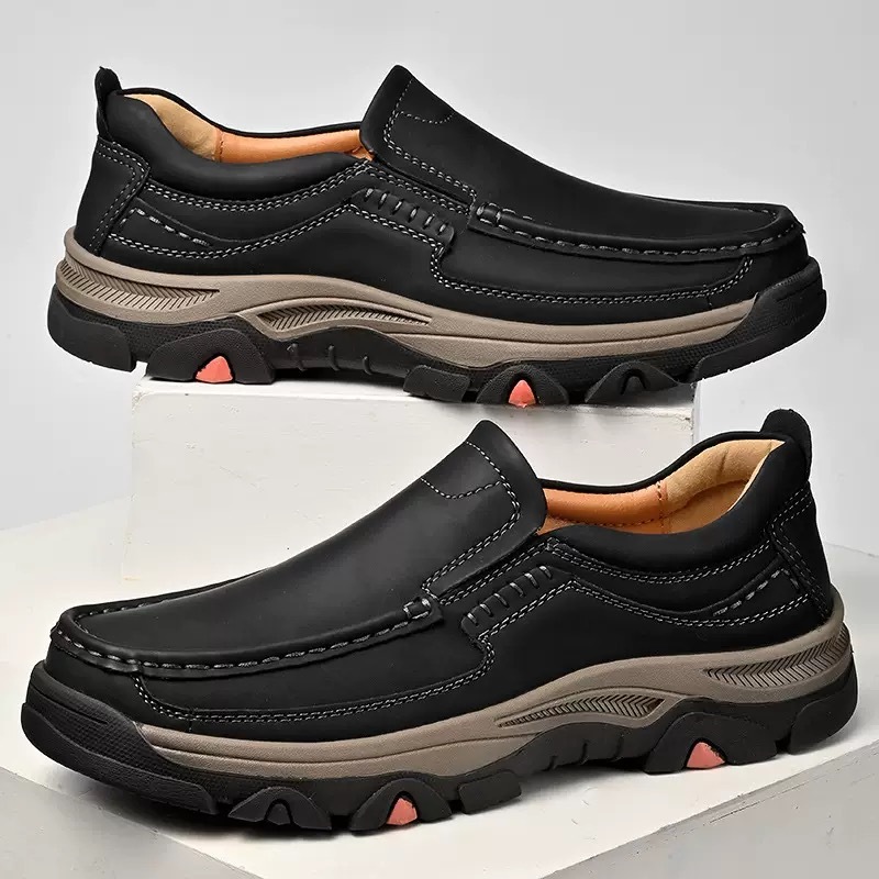 ⏰Last Day! 45% OFF 🔥HIKER®Men's Genuine Leather Outdoor Waterproof Orthopedic Walking Shoes