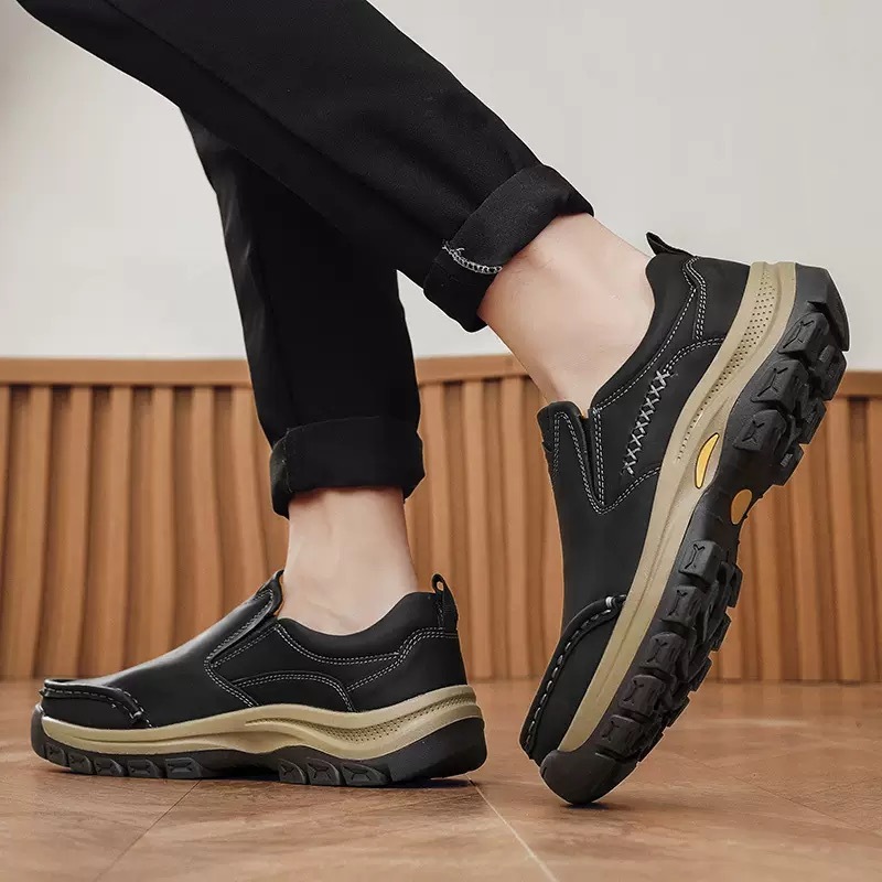 ⏰Last Day! 45% OFF 🔥HIKER®Men's Genuine Leather Outdoor Waterproof Orthopedic Walking Shoes