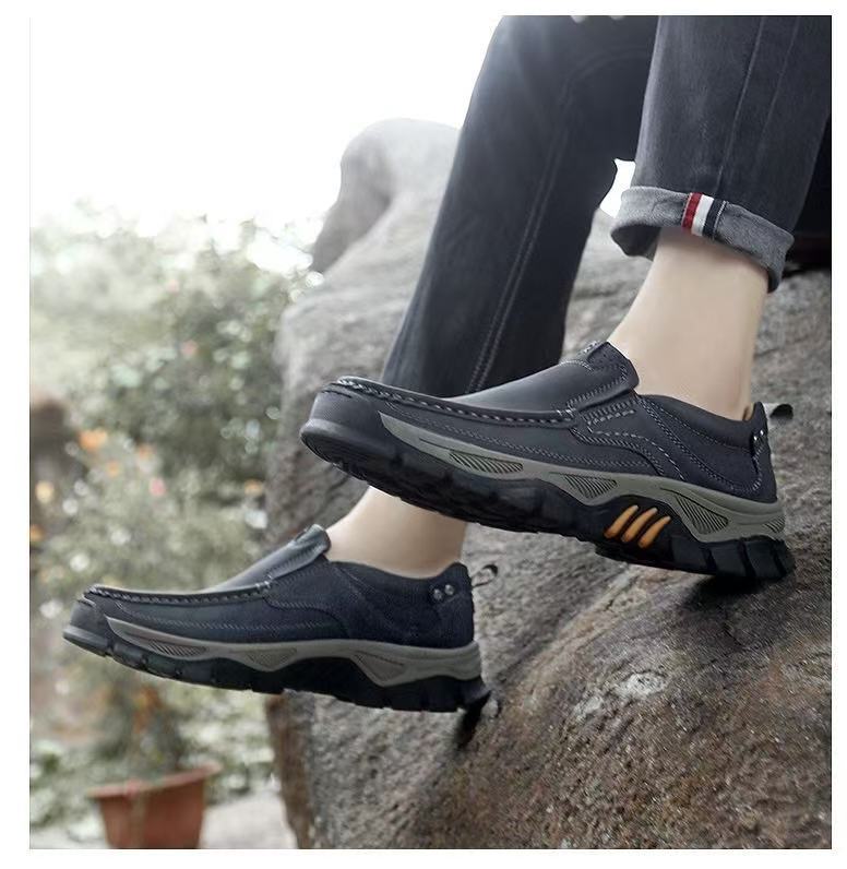 ⏰Last Day! 45% OFF  🔥GARB®Men's Genuine Leather Outdoor Slip-On Loafers with Arch Support & Wide Toe Box