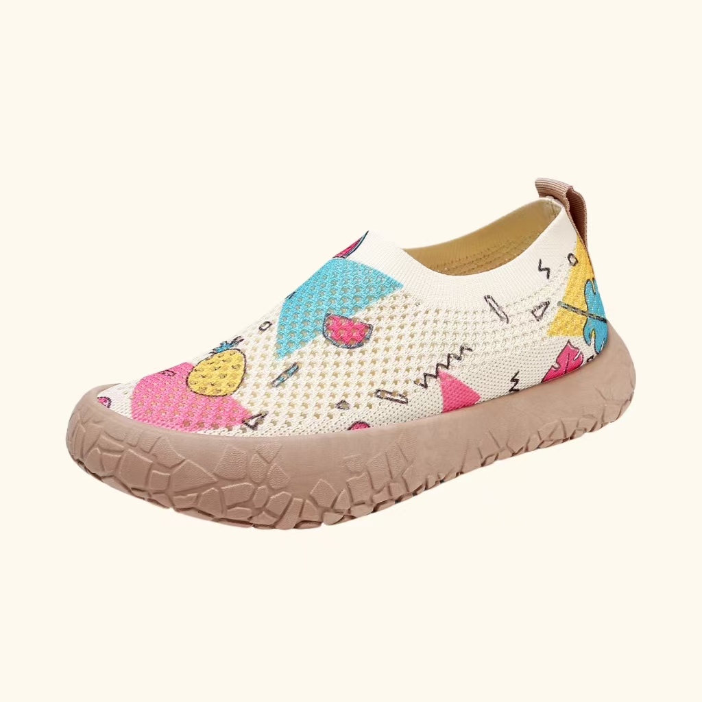 WIDERFIT® — Wide-Fit Knit Slip-On Hiking Shoes with Rubber Sole