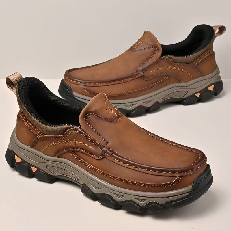 ⏰Last Day! 45% OFF 🔥HIKER®Men's Genuine Leather Outdoor Waterproof Orthopedic Walking Shoes