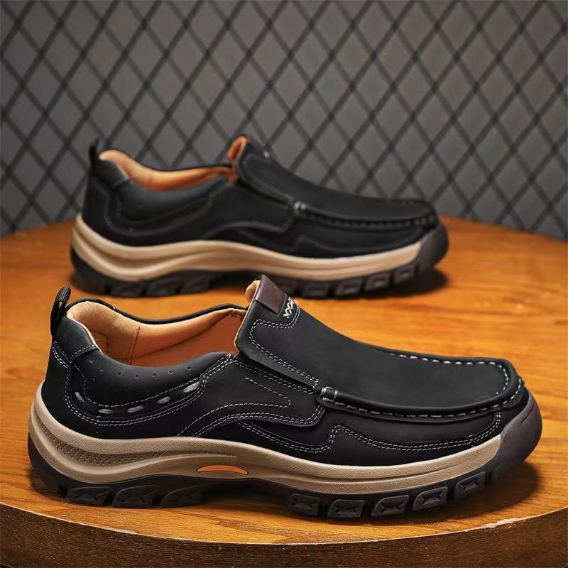 ⏰Last Day! 45% OFF  🔥GARB®Men's Genuine Leather Outdoor Slip-On Loafers with Arch Support & Wide Toe Box