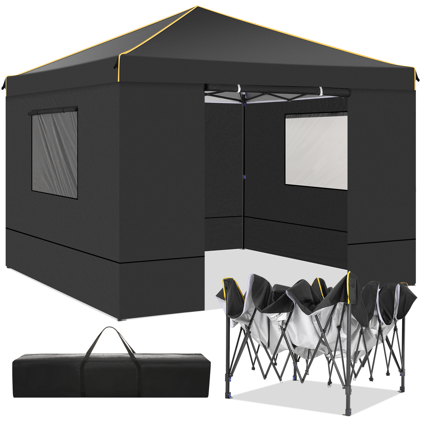 SANOPY 10' x 10' Pop up Canopy Tent with 4 Removable Sidewalls, Outdoo