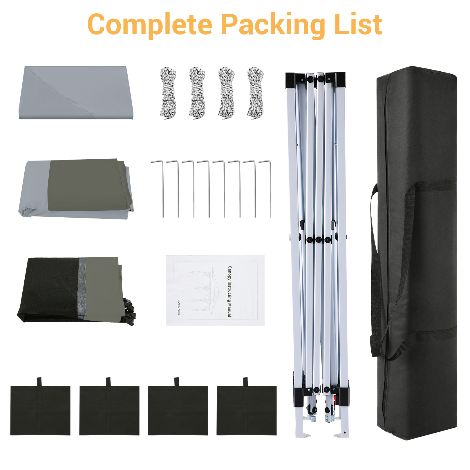 SANOPY 12x12 Outdoor Pop-up Gazebo Canopy with Mosquito Netting 2-Tiered Vented Top 3 Adjustable Height for Backyard, Garden, Lawn, Dark Gray