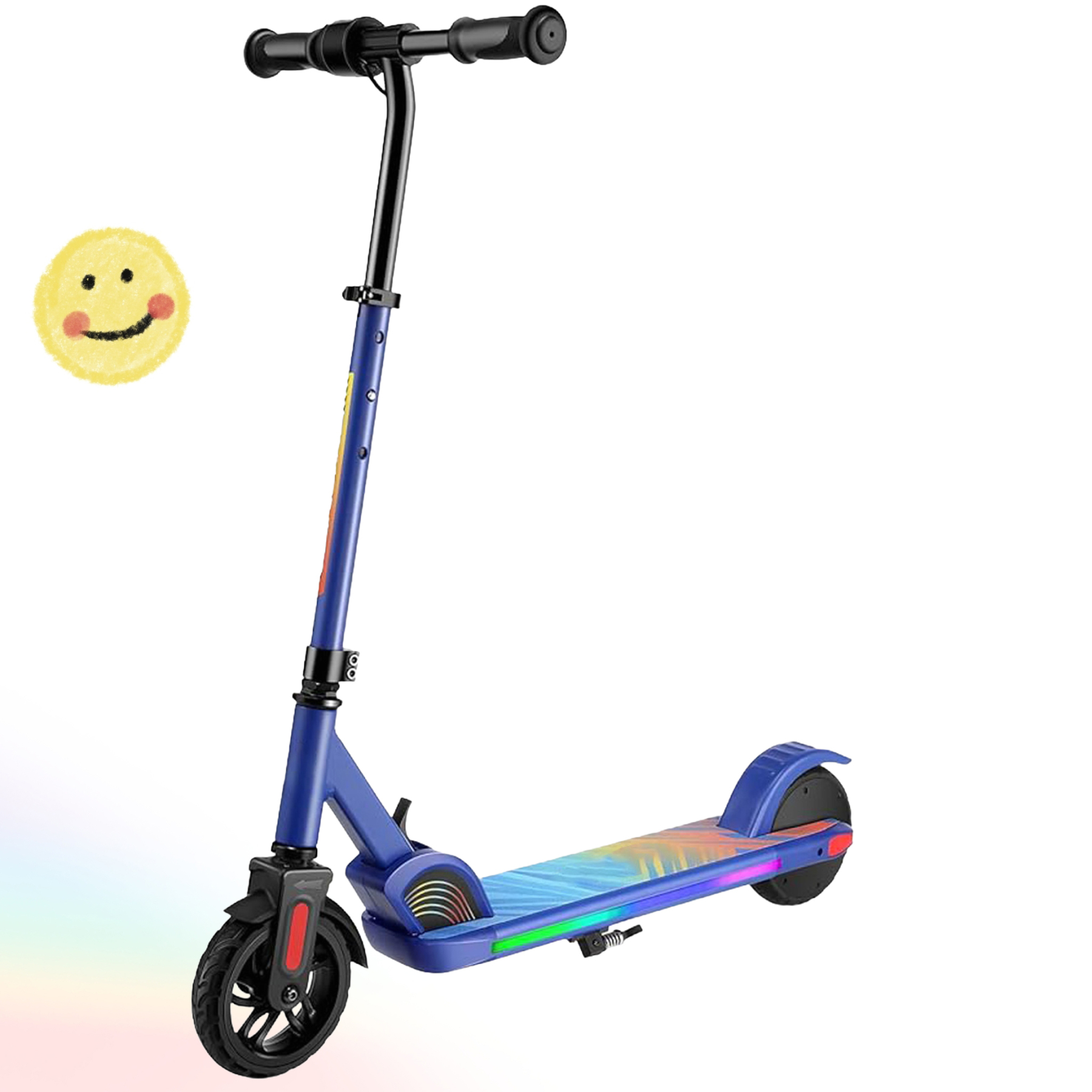 SANOPY Electric Scooter for Kids Ages 6-14, Adjustable Speed & Height, Colorful Lights, LED Display, 150W Motor, up to 10 mph, 80 Mins Ride Time, Pink