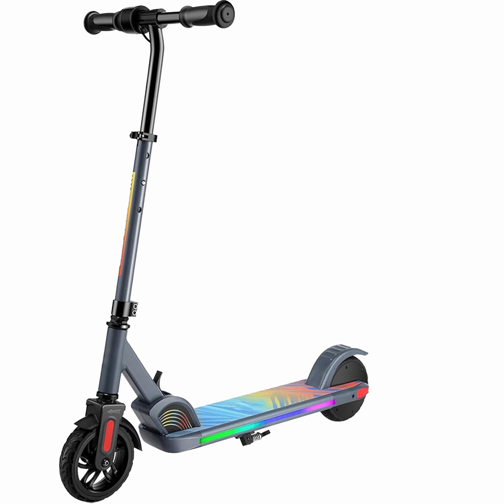 SANOPY Electric Scooter for Kids Ages 6-14 with Dynamic Lights, LED Display, 8 MPH, 80 mins Ride Time, Adjustable Handlebar Height, Lightweight Kids Electric Kick Scooter, Black