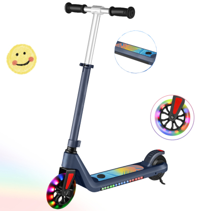SANOPY Electric Scooter for Kids Ages 6-14, Adjustable Speed & Height, Colorful Lights, LED Display, 150W Motor, up to 10 mph, 80 Mins Ride Time, Pink