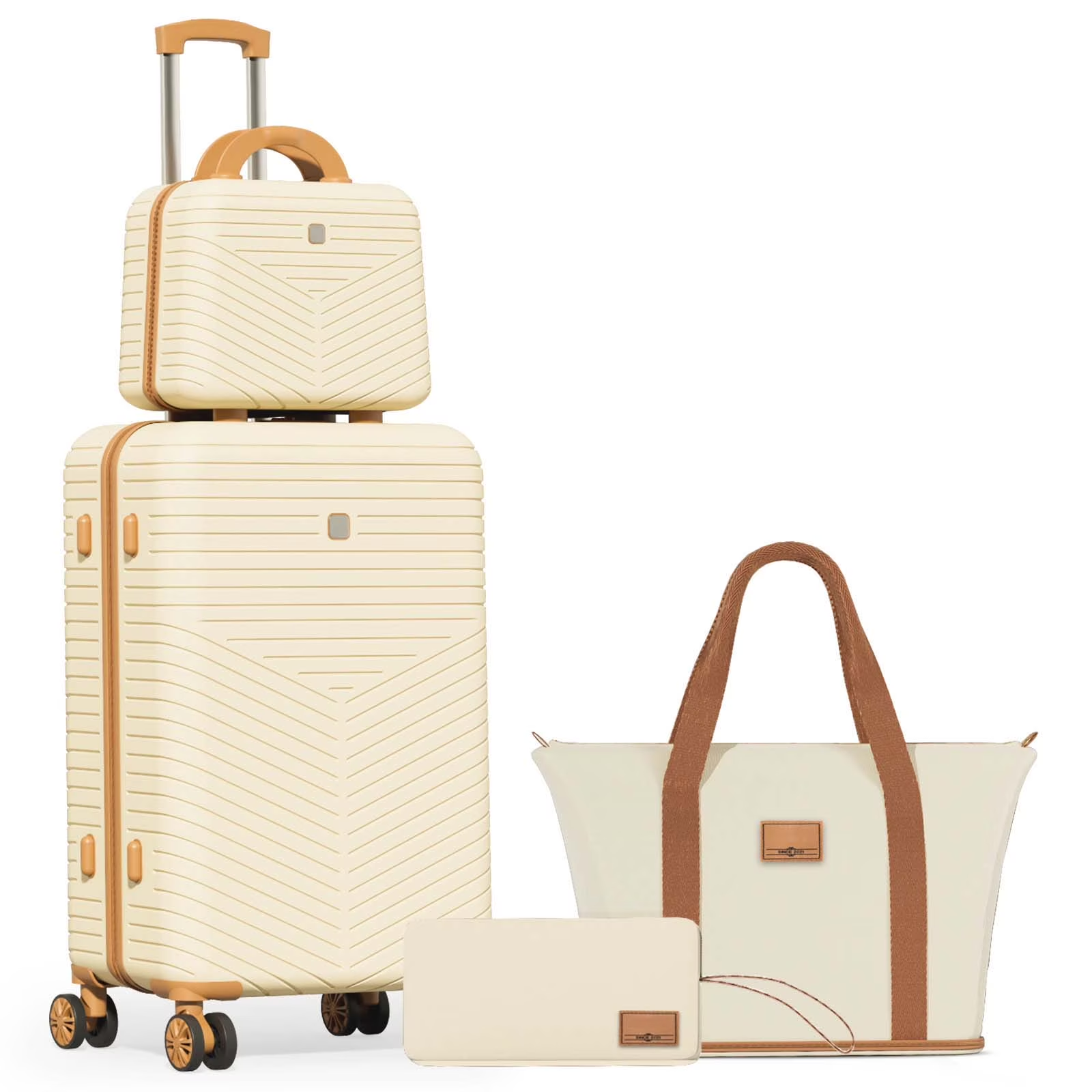 HOTEEL Luggage 5 Piece Set, Suitcase Set with Spinner Wheels & TSA Lock, Lightweight Luggage Set 20/24/28in with duffel bag & toiletry bag