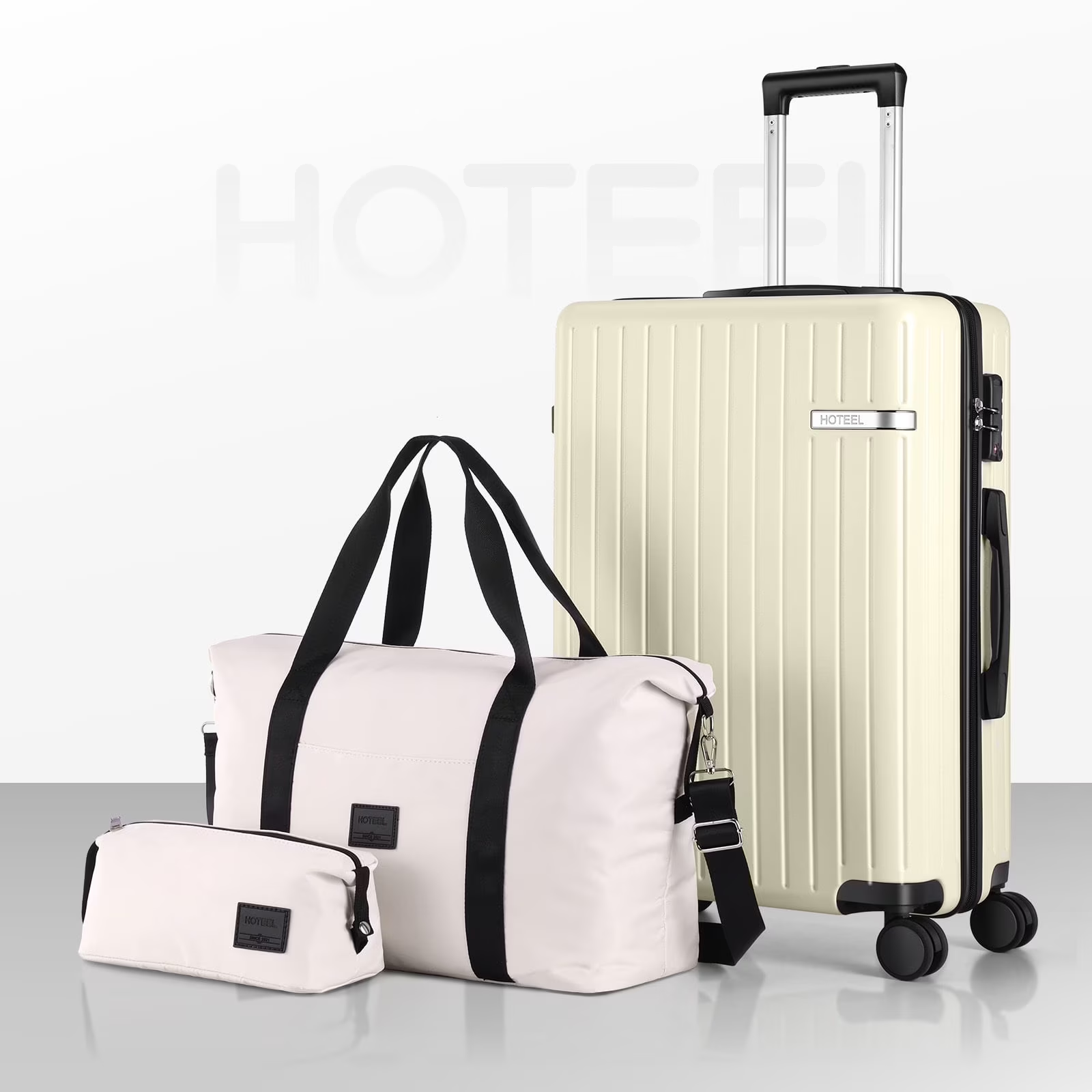 HOTEEL 3 Piece Hardside Luggage Set, TSA Lock, Lightweight Travel Cases with 360°Spinner Wheels