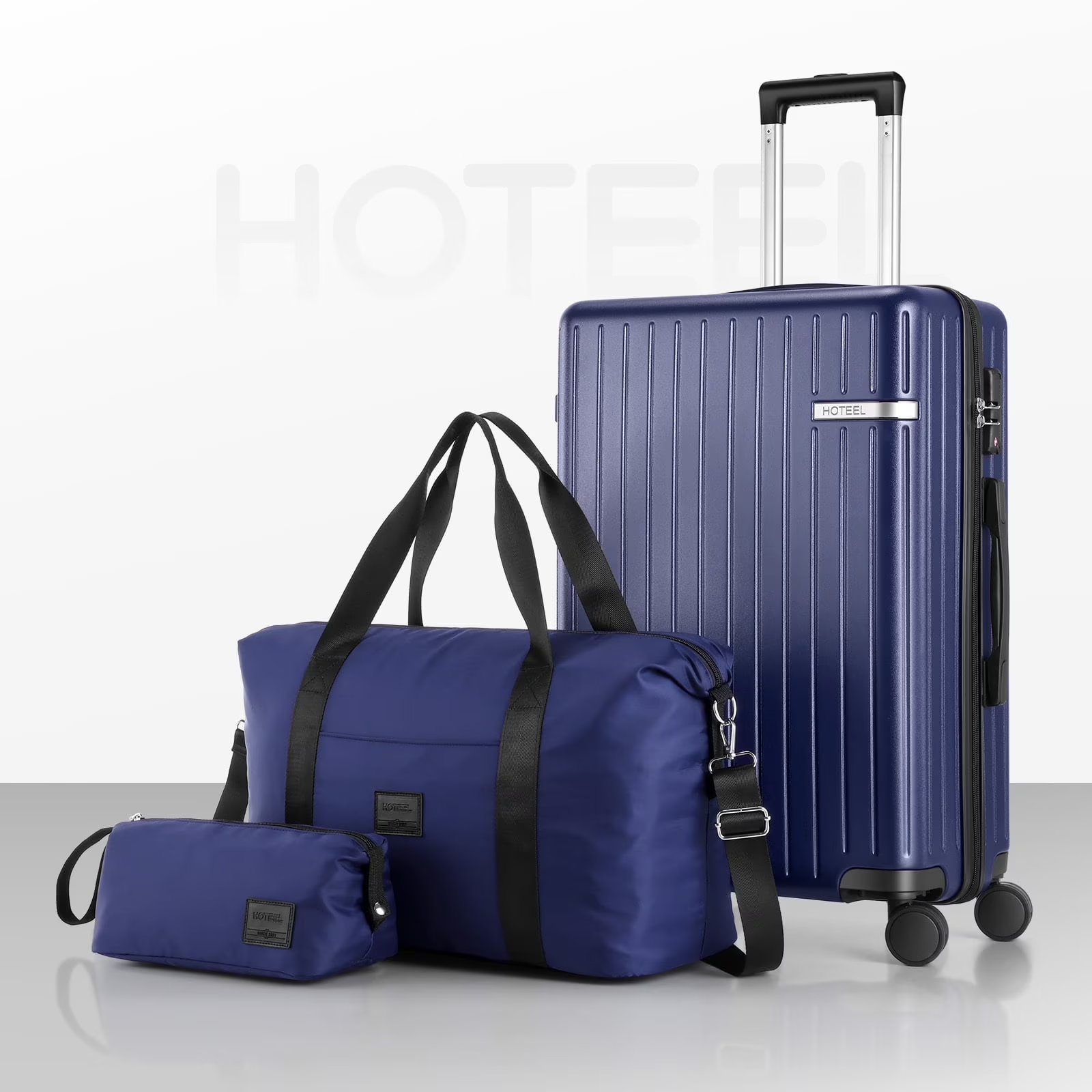 HOTEEL 3 Piece Hardside Luggage Set, TSA Lock, Lightweight Travel Cases with 360°Spinner Wheels