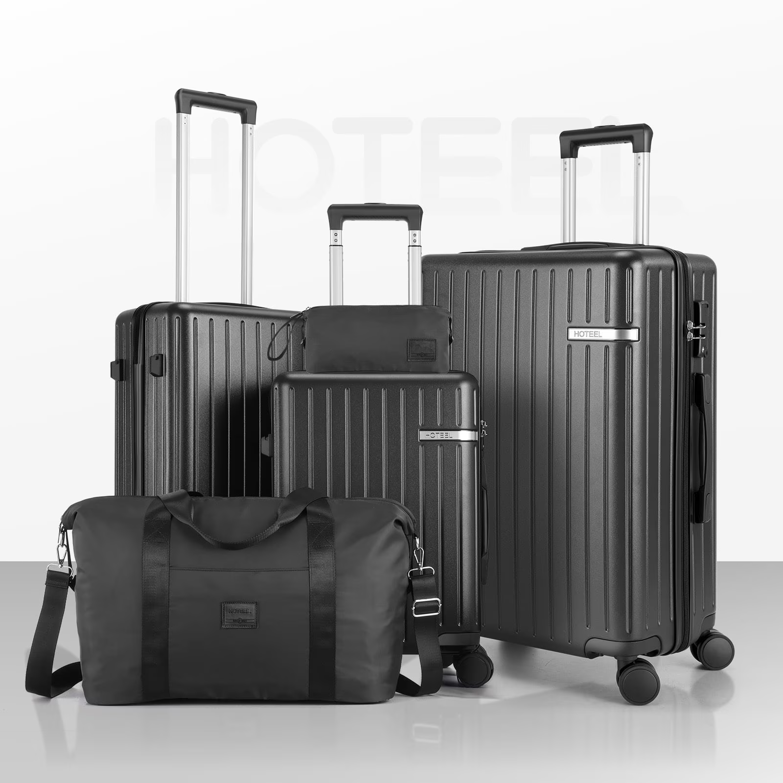 HOTEEL 3 Piece Hardside Luggage Set, TSA Lock, Lightweight Travel Cases with 360°Spinner Wheels