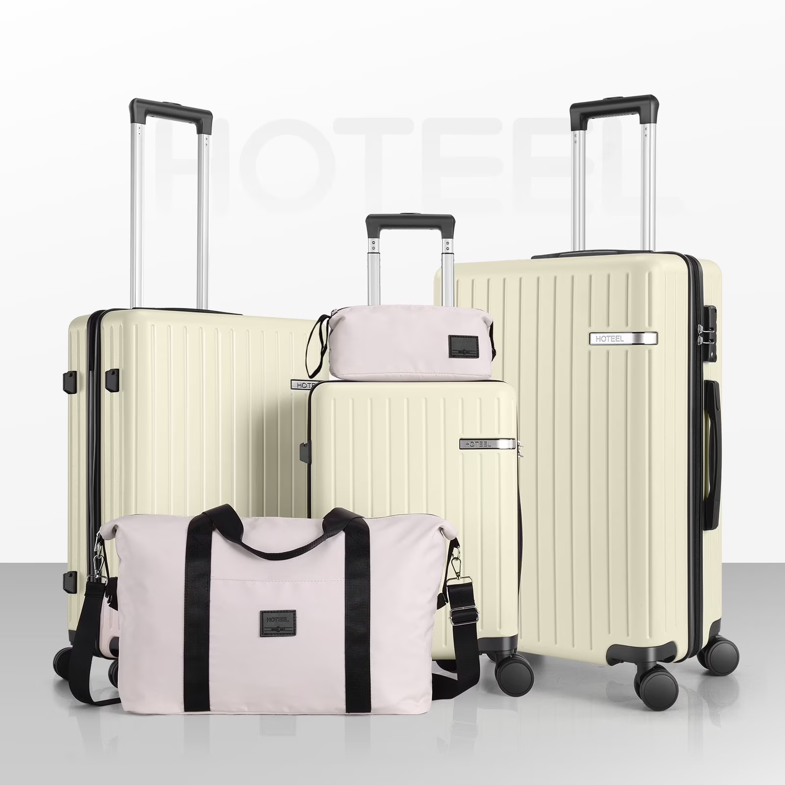 HOTEEL 3 Piece Hardside Luggage Set, TSA Lock, Lightweight Travel Cases with 360°Spinner Wheels