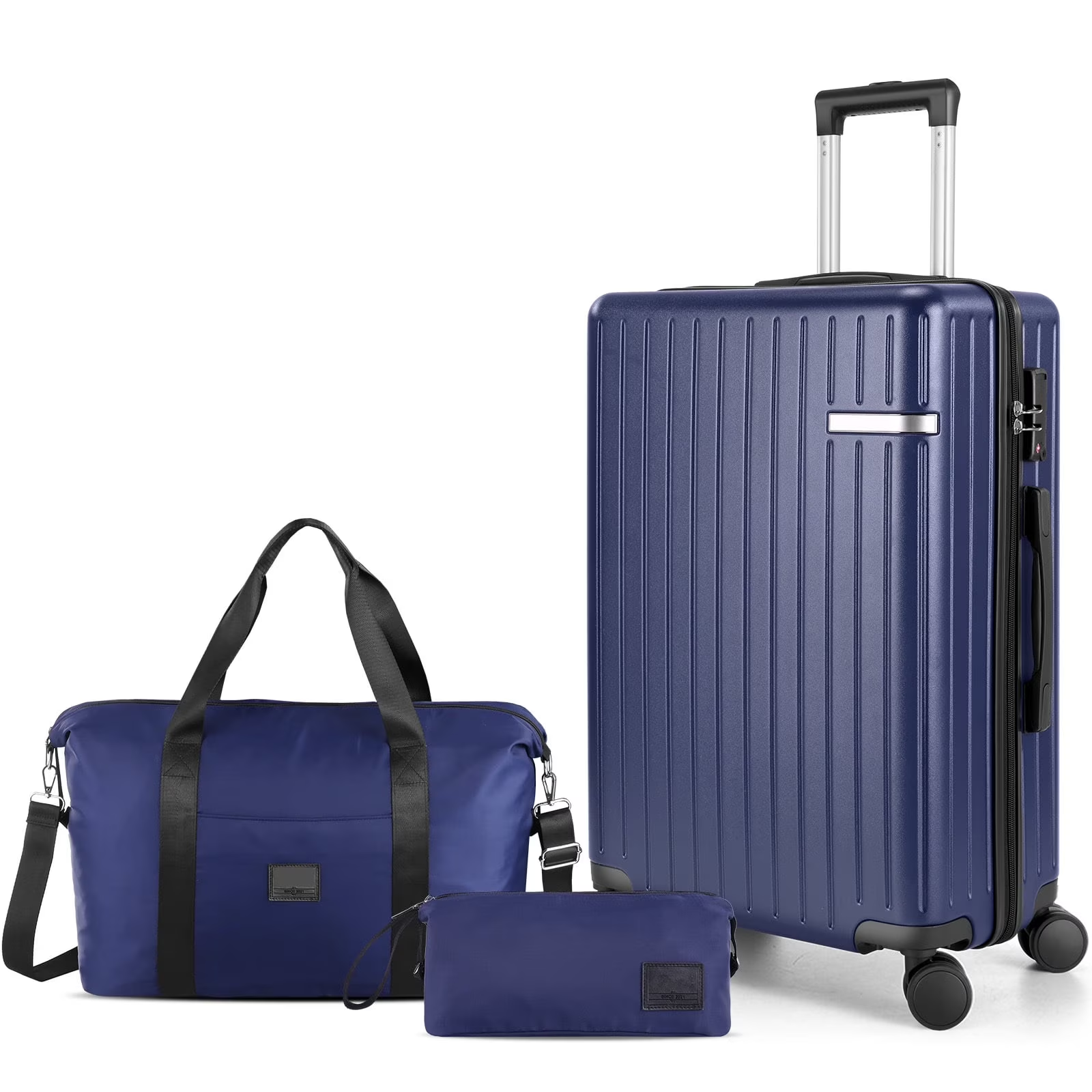 HOTEEL Carry On Luggage 3 Piece 20 inch Lightweight Travel Luggage Set, ABS+PC Hardside Suitcase with Duffel Bag and Toiletry Bag