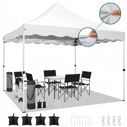 HOTEEL Canopy 10'x20' Pop Up Canopy Tent Heavy Duty Waterproof Adjustable Commercial Instant Canopy Outdoor Party Canopy Parties,Wedding,Outside Patio,Event,Portable Car Canopy