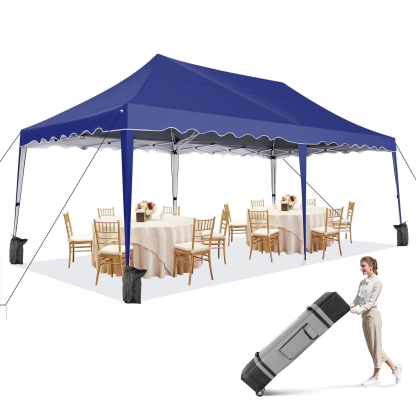 HOTEEL Canopy 10'x20' Pop Up Canopy Tent Heavy Duty Waterproof Adjustable Commercial Instant Canopy Outdoor Party Canopy Parties,Wedding,Outside Patio,Event,Portable Car Canopy