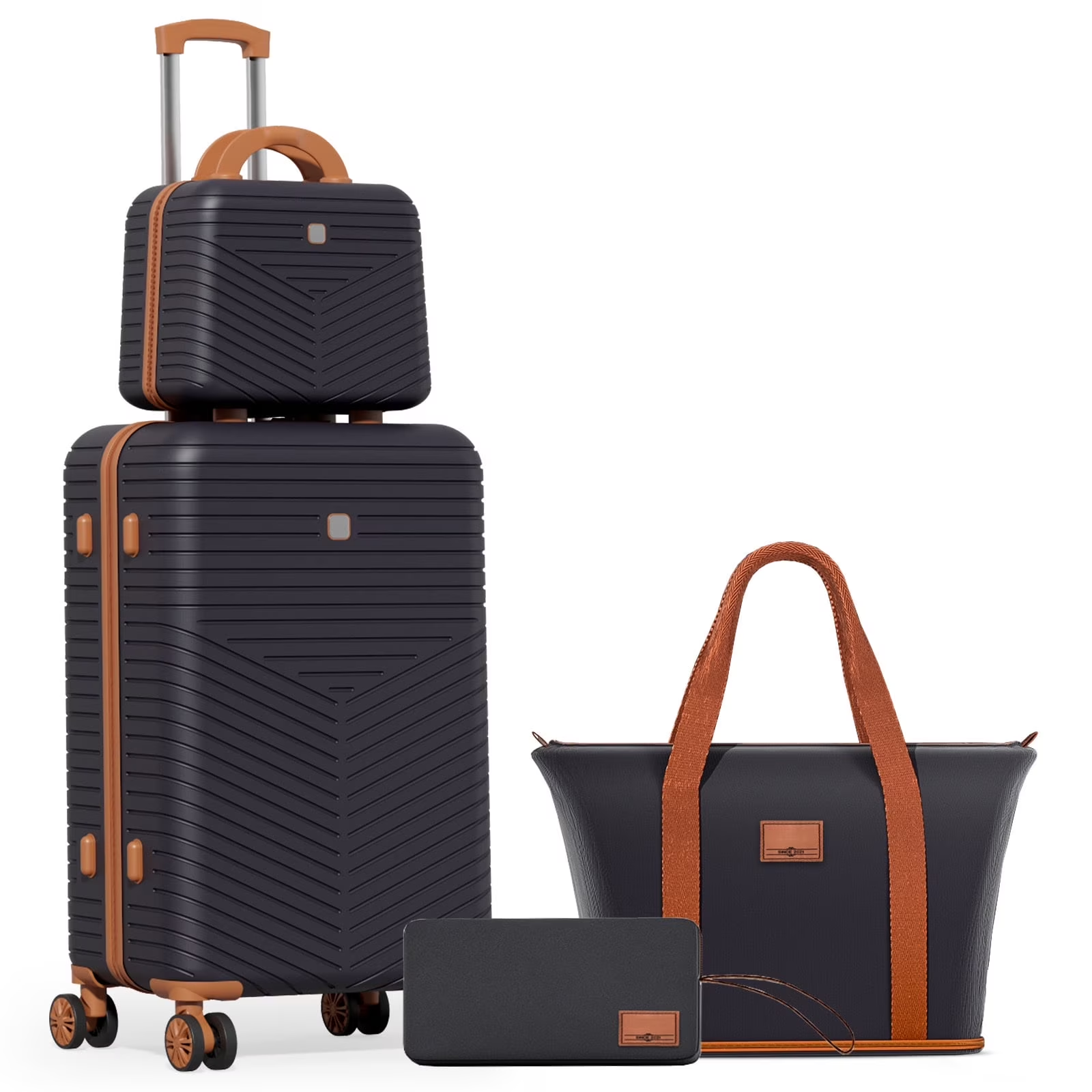 HOTEEL 4 Piece Carry On Luggage Sets,Lightweight Travel Suitcase Set with TSA Lock & Spinner Wheels