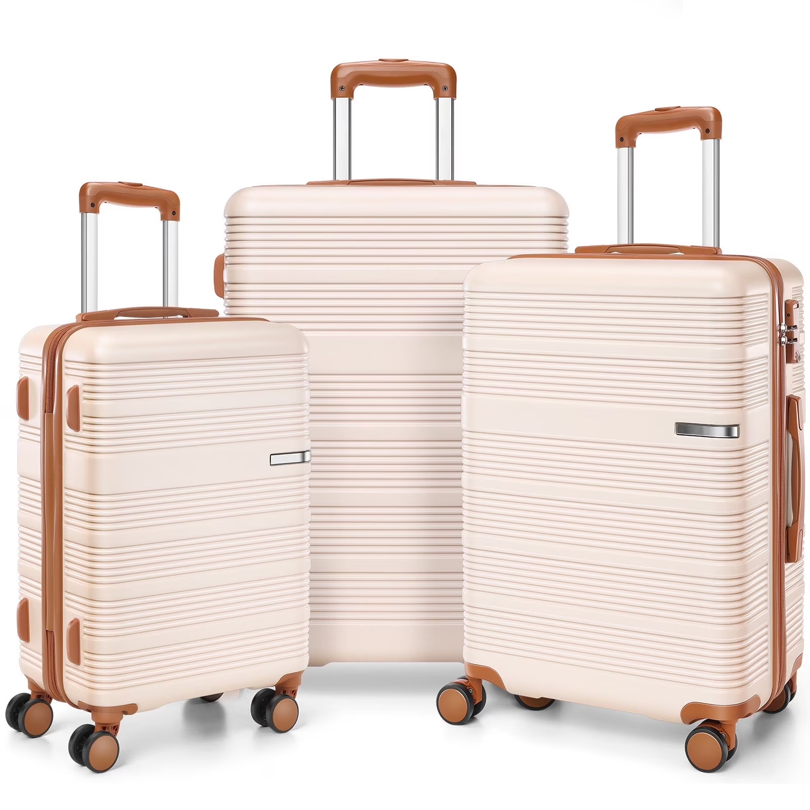 HOTEEL 3 Piece Luggage Set, PC ABS Hardshell Carry on Luggage Set with TSA Lock & Spinner Wheels, Travel Suit Case for Men Women 20in24in28in
