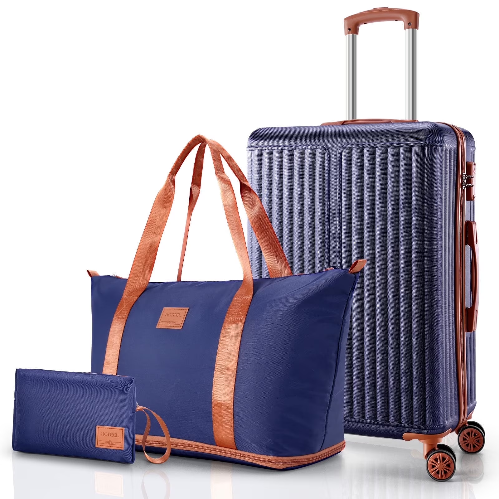 HOTEEL 3 Piece Carry On Luggage Sets,Lightweight Travel Suitcase Set with TSA Lock & Spinner Wheels