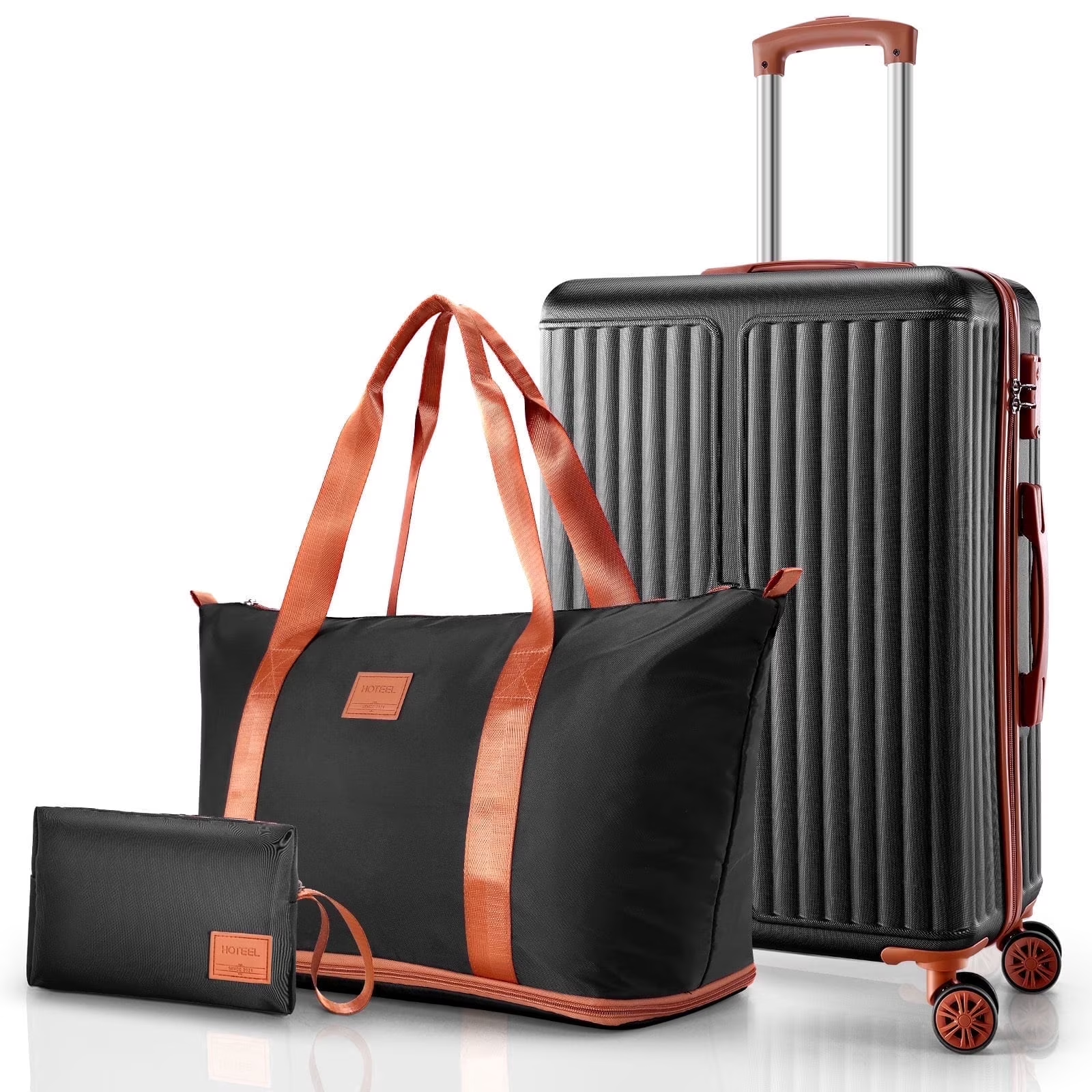 HOTEEL 3 Piece Carry On Luggage Sets,Lightweight Travel Suitcase Set with TSA Lock & Spinner Wheels