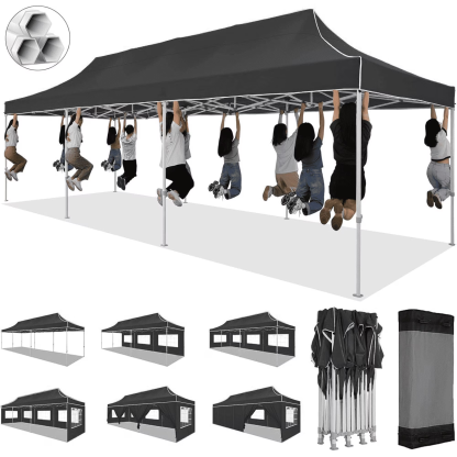 HOTEEL Canopy 10x30 Pop up Canopy with 8 Sidewalls Heavy Duty Party Tent Outdoor Party Event Gazebo Commercial Canopy Tents for Parties Wedding Outdoor Events