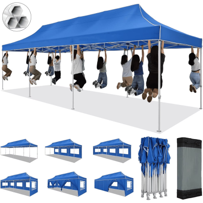 HOTEEL Canopy 10x30 Pop up Canopy with 8 Sidewalls Heavy Duty Party Tent Outdoor Party Event Gazebo Commercial Canopy Tents for Parties Wedding Outdoor Events