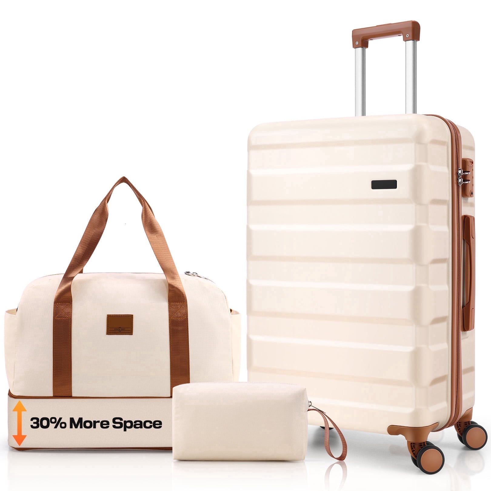 HOTEEL 5 Piece Hardside Luggage Set, TSA Lock, Lightweight Travel Cases with 360°Spinner Wheels
