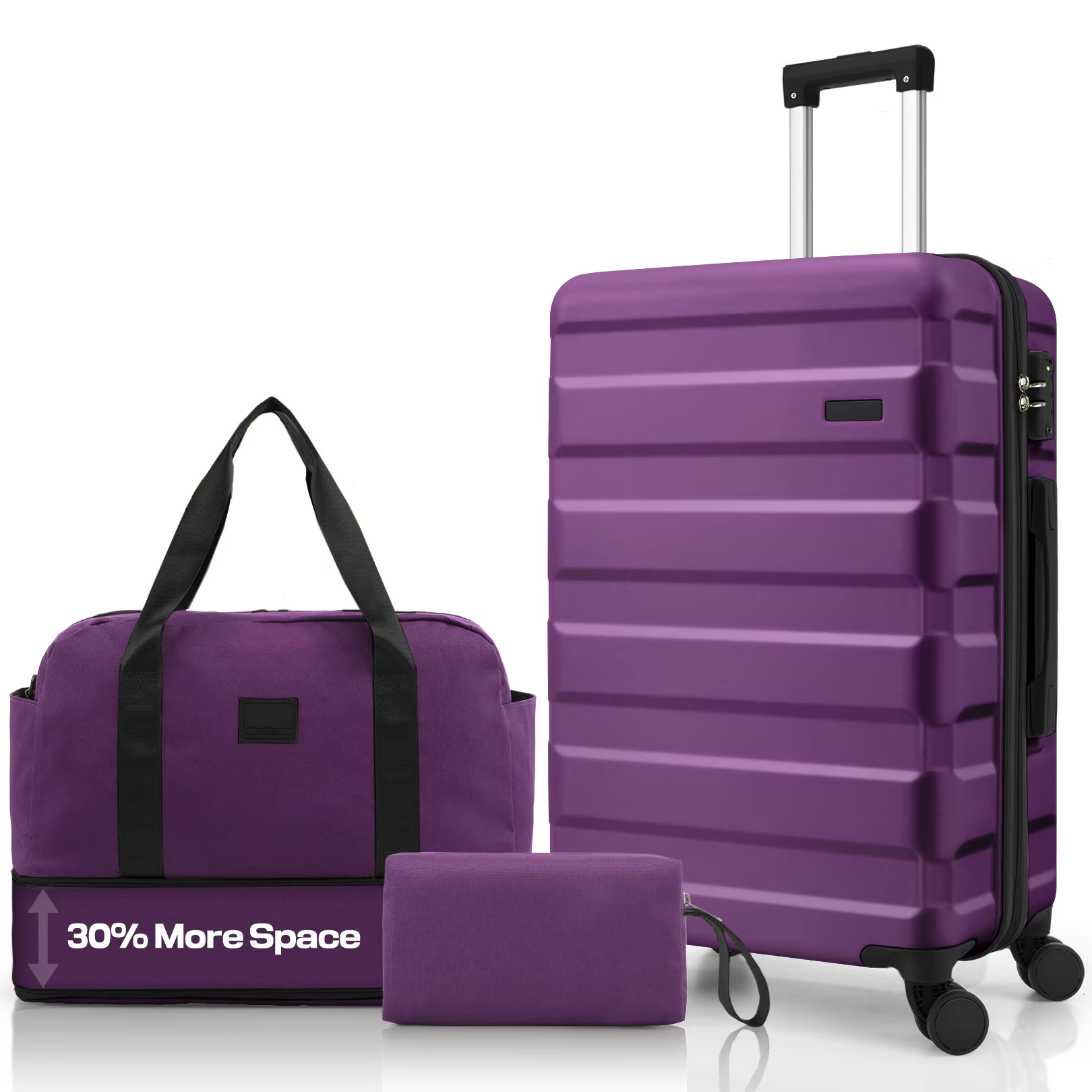 HOTEEL 5 Piece Hardside Luggage Set, TSA Lock, Lightweight Travel Cases with 360°Spinner Wheels