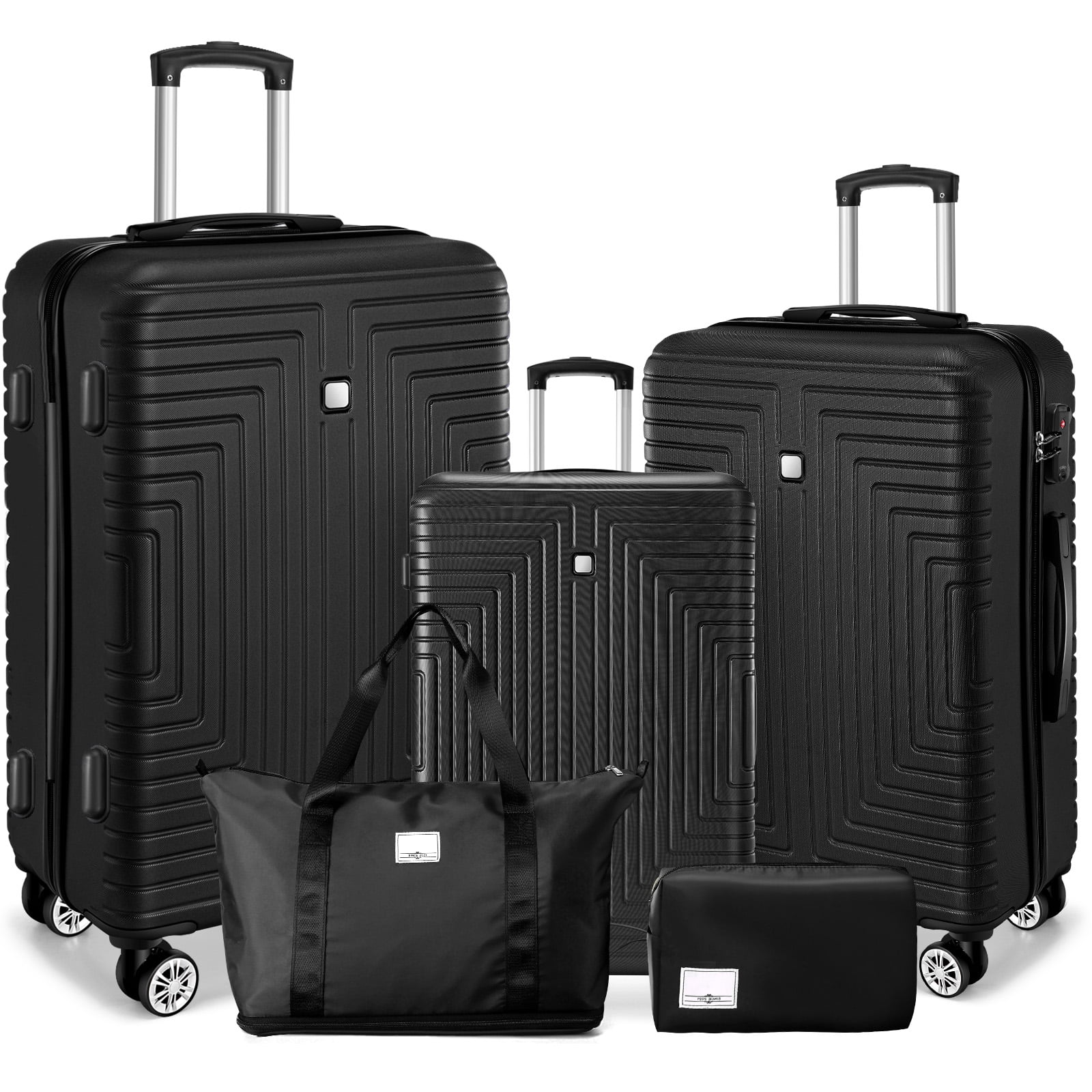 OTEEL 20in Luggage Sets 3 Piece, PC Hardshell Suitcase with Spinner Wheels TSA Lock, Lightweight Travel Carry on Luggages with Luggage Bag&Toiletry Bag for Women and Men