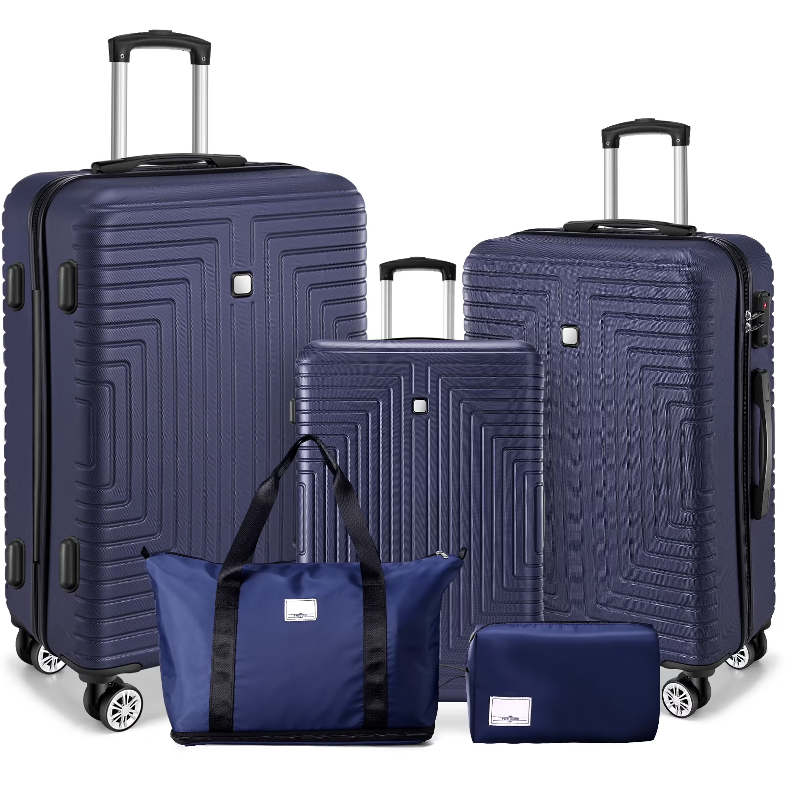 HOTEEL 20in Luggage Sets 3 Piece, PC Hardshell Suitcase with Spinner Wheels TSA Lock, Lightweight Travel Carry on Luggages with Luggage Bag&Toiletry Bag for Women and Men