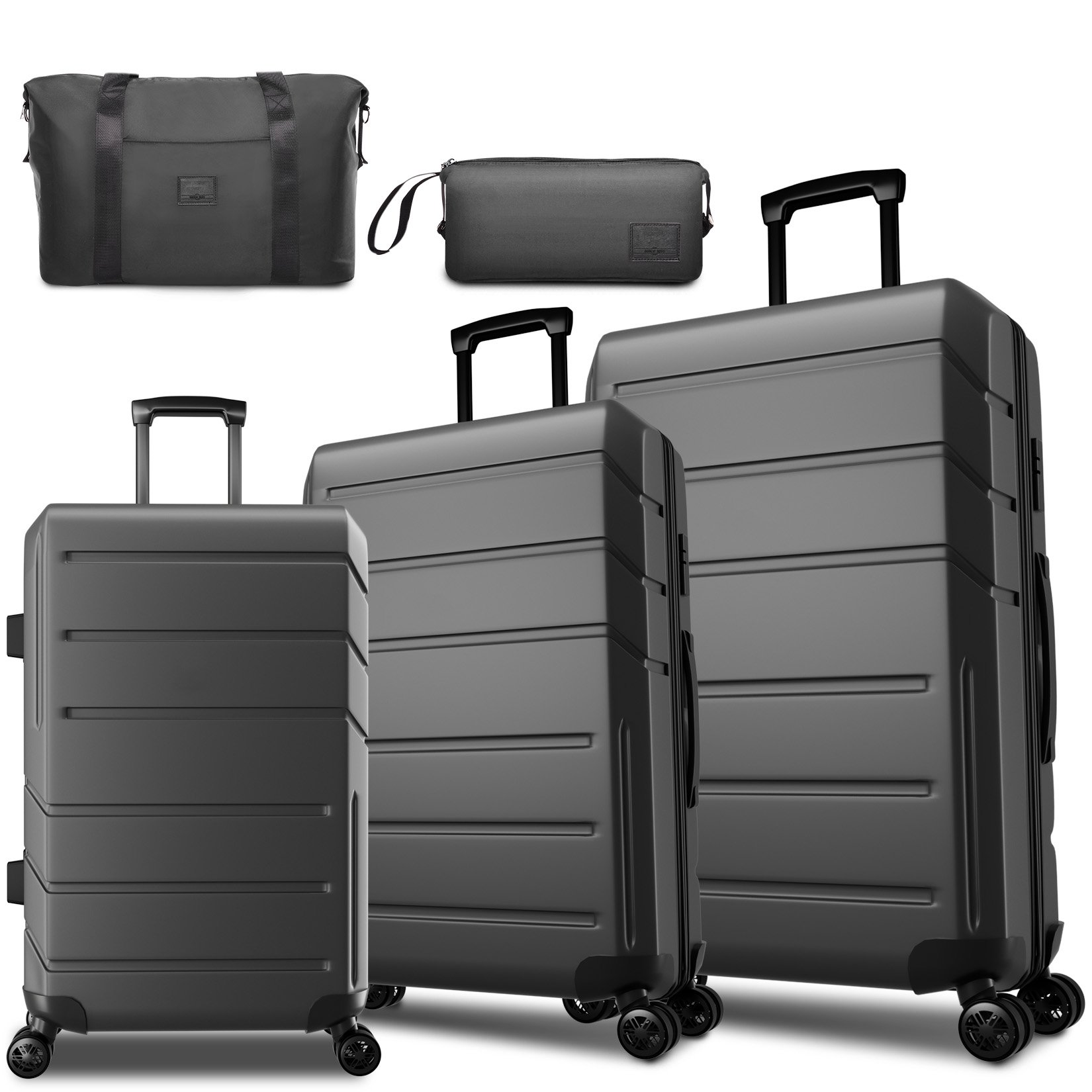 HOTEEL 3 Piece Hardside Luggage Set, TSA Lock, Lightweight Travel Cases with 360°Spinner Wheels