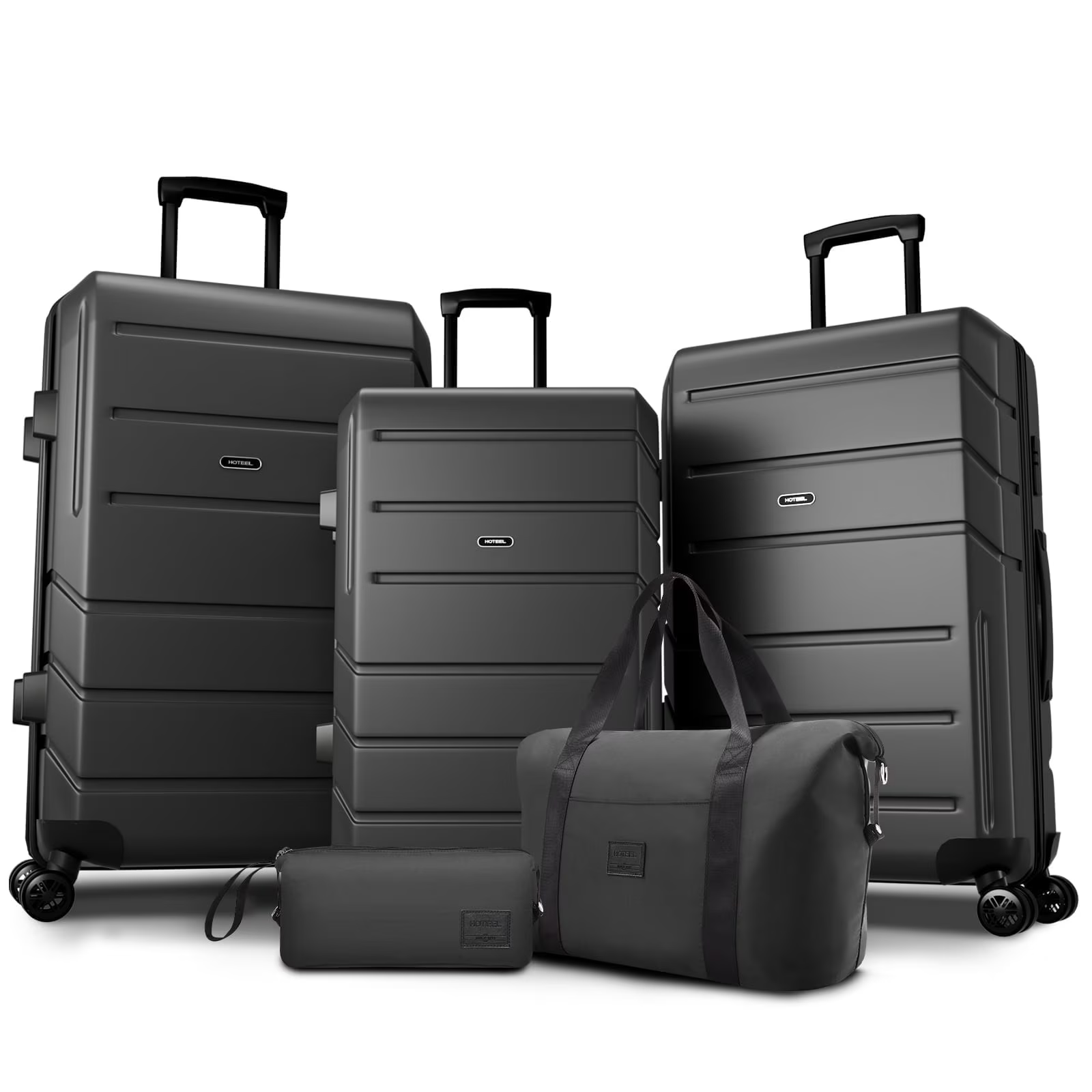 HOTEEL 3 Piece Hardside Luggage Set, TSA Lock, Lightweight Travel Cases with 360°Spinner Wheels