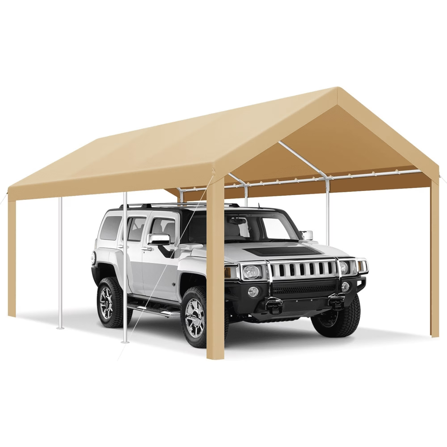 Hoteel Pop-Up Canopy 10x30 Instant Carport Tent with 3 Removable Sidewalls, Heavy-Duty Waterproof 2000mm+&UPF 50+ for Weddings, Parties, Markets with 4 Ropes & 4 Sandbags