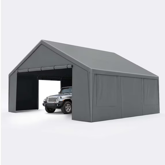 Hoteel Large Heavy Duty Carport with Steel Frame, Portable Garage Carport Wedding Tent Gazebo Big Tents Shelter with Waterproof Top Cover, All-Season Tarp