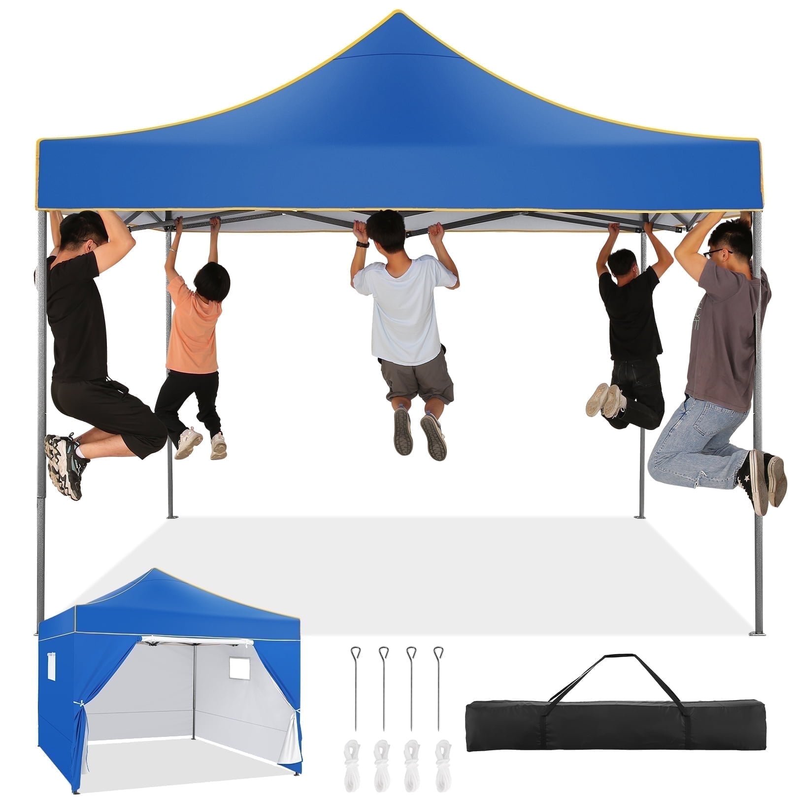 HOTEEL 10x10 Pop up Canopy Tent,Outdoor Tent with Mesh Window,Instant Tents for Party,Camping,Commercial,Waterproof Gazebo with 4 Removable Sidewalls