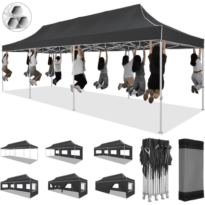 Hoteel 10x15 Heavy Duty Canopy Tent with 4 Sidewalls,Pop up Canopy for Parties Wedding,Commercial Easy up Gazebo with Roller Bag,UV 50+