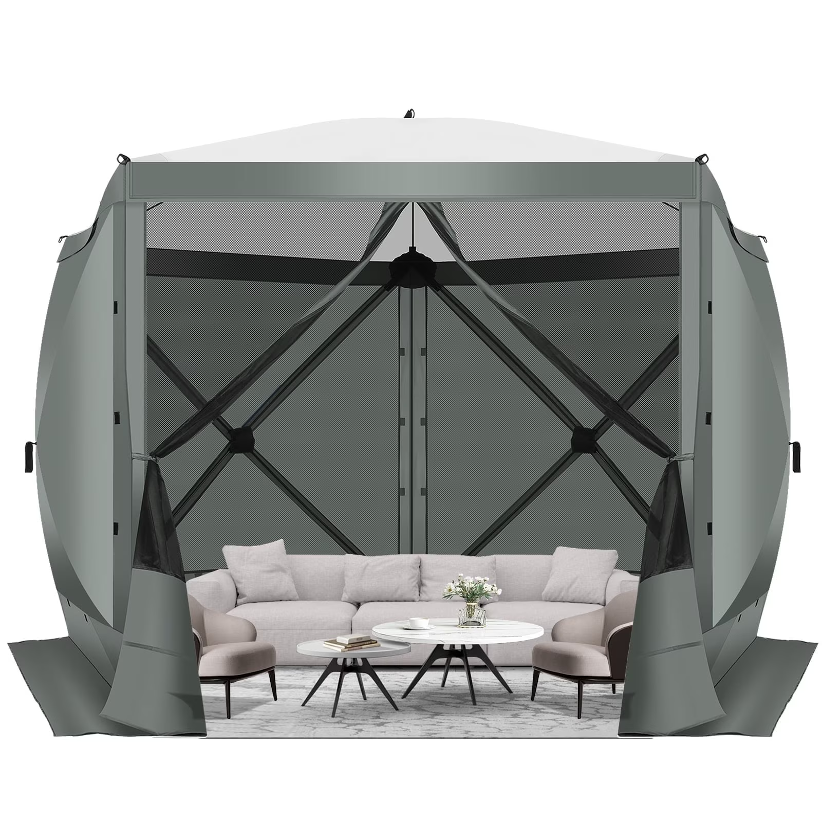 HOTEEL Outdoor Pop Up Gazebo for Camping, Screen House with Mosquito Netting, Waterproof, UV Resistant, Portable Carry Bag
