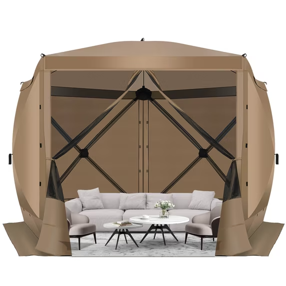 HOTEEL Outdoor Pop Up Gazebo for Camping, Screen House with Mosquito Netting, Waterproof, UV Resistant, Portable Carry Bag
