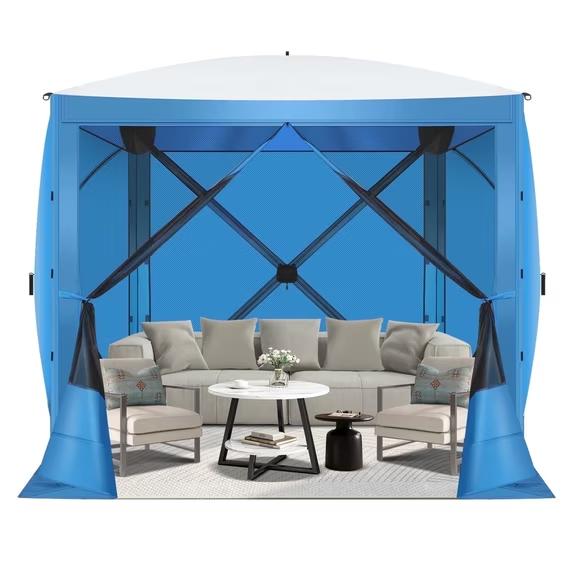 HOTEEL  Outdoor Pop Up Gazebo for Camping, Screen House with Mosquito Netting, Waterproof, UV Resistant, Portable Carry Bag