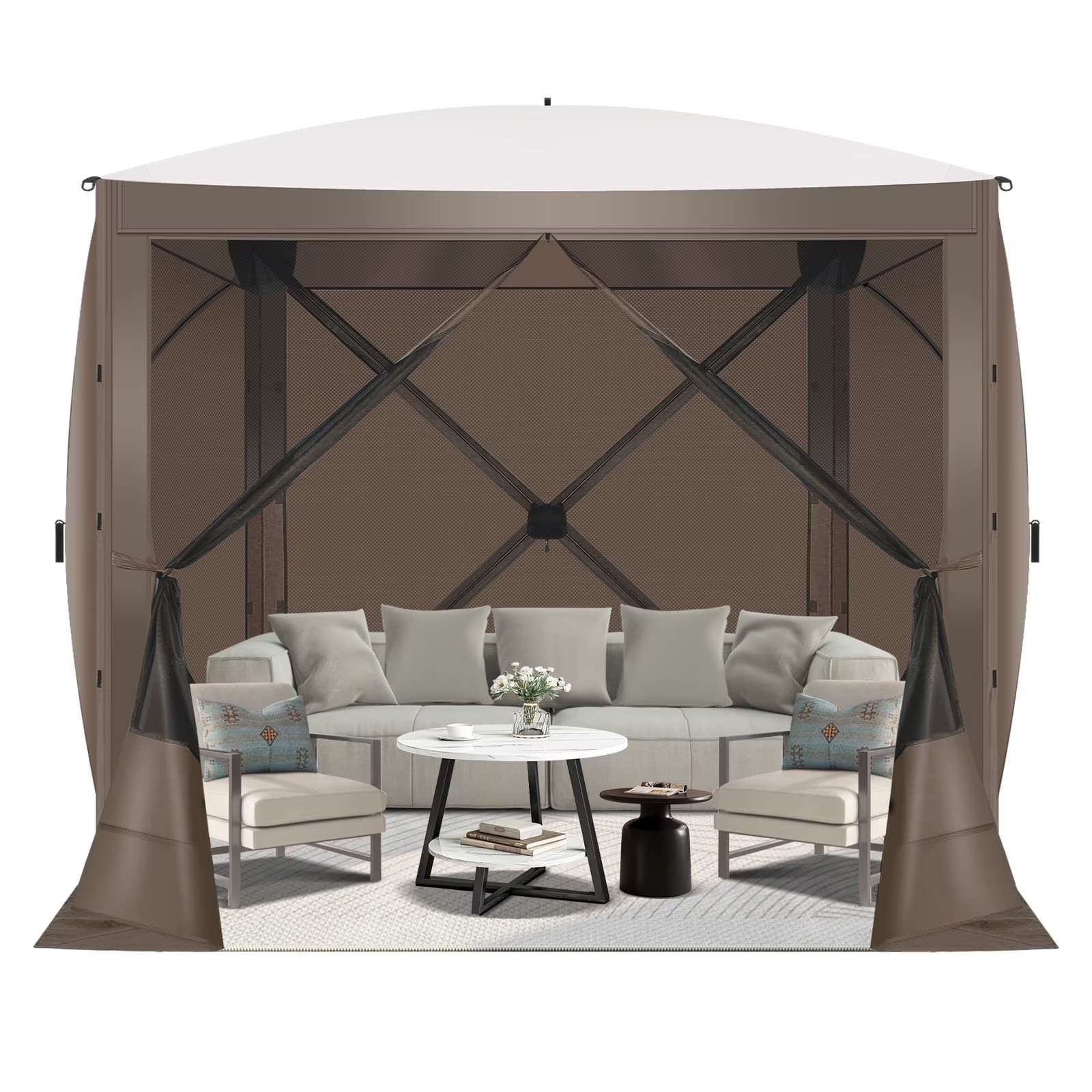 HOTEEL  Outdoor Pop Up Gazebo for Camping, Screen House with Mosquito Netting, Waterproof, UV Resistant, Portable Carry Bag