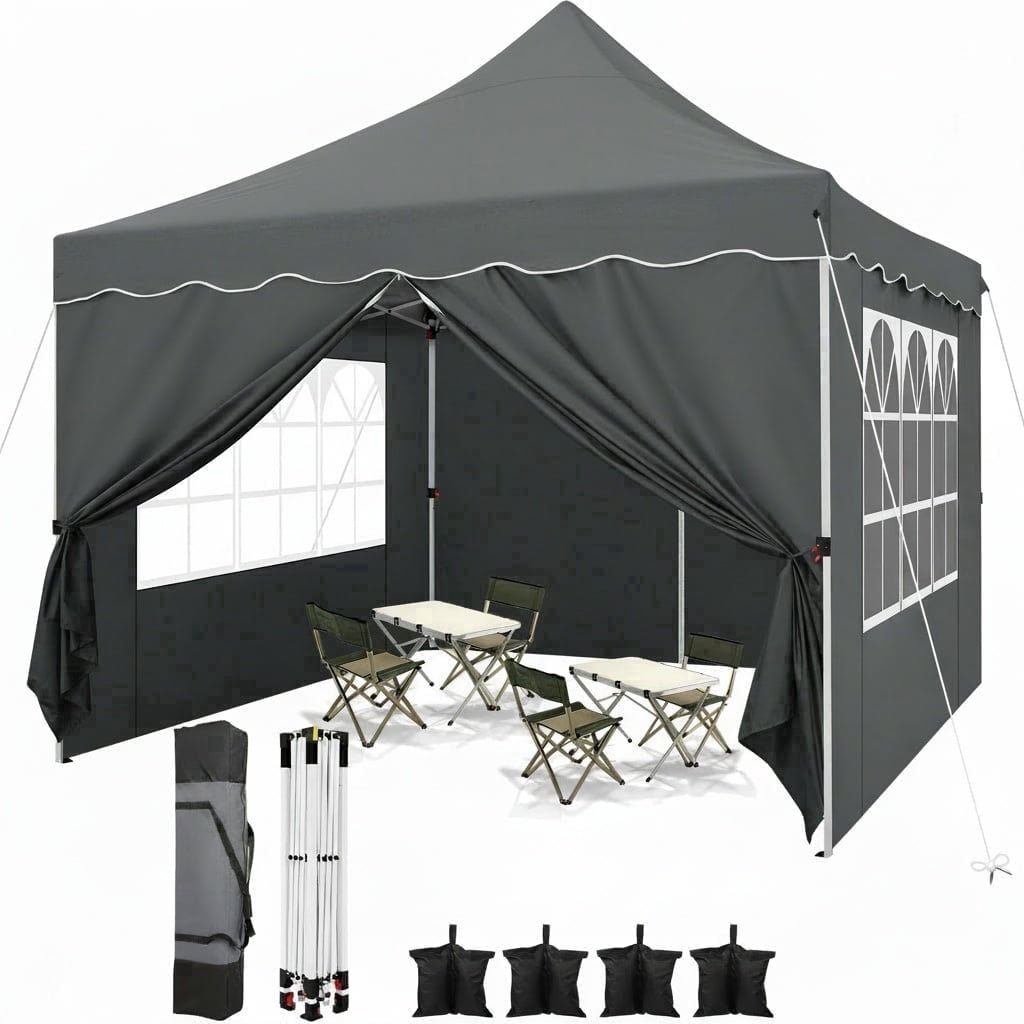 HOTEEL Canopy 10'x20' Pop Up Canopy Tent Heavy Duty Waterproof Adjustable Commercial Instant Canopy Outdoor Party Canopy Parties,Wedding,Outside Patio,Event,Portable Car Canopy
