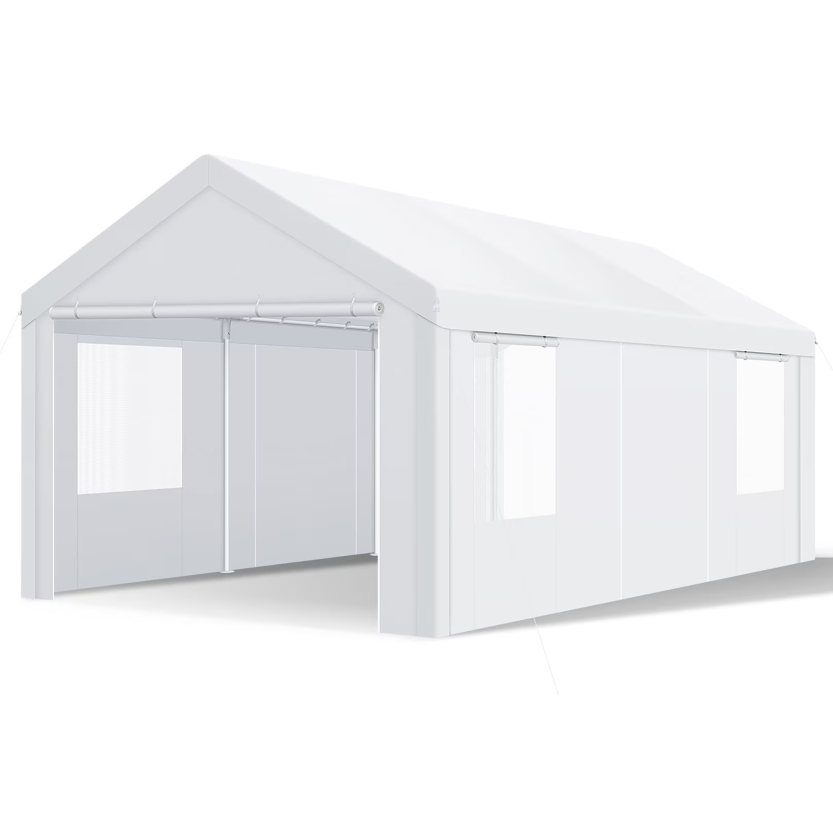 Hoteel Pop-Up Canopy 10x30 Instant Carport Tent with 3 Removable Sidewalls, Heavy-Duty Waterproof 2000mm+&UPF 50+ for Weddings, Parties, Markets with 4 Ropes & 4 Sandbags