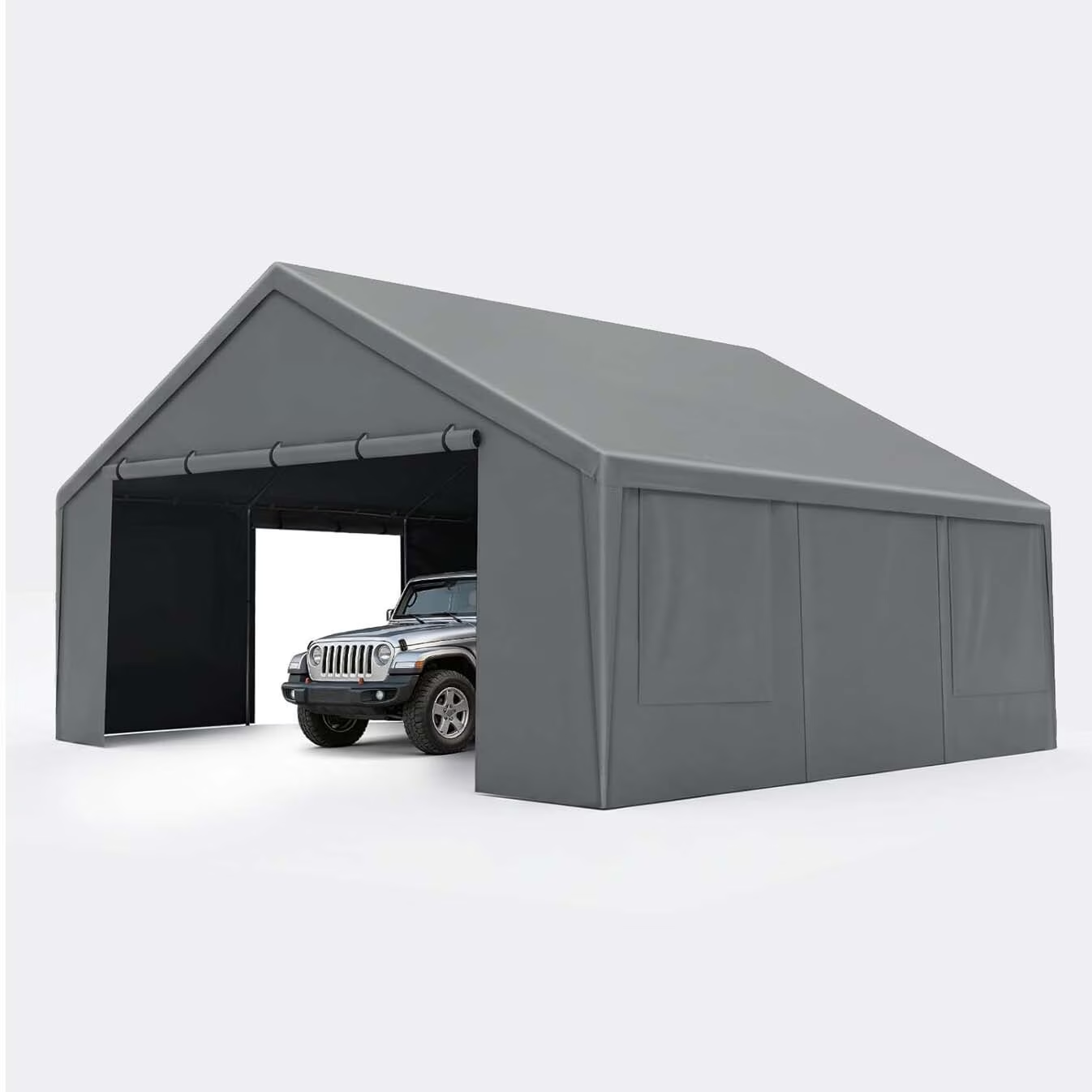 Hoteel Pop-Up Canopy 10x30 Instant Carport Tent with 3 Removable Sidewalls, Heavy-Duty Waterproof 2000mm+&UPF 50+ for Weddings, Parties, Markets with 4 Ropes & 4 Sandbags